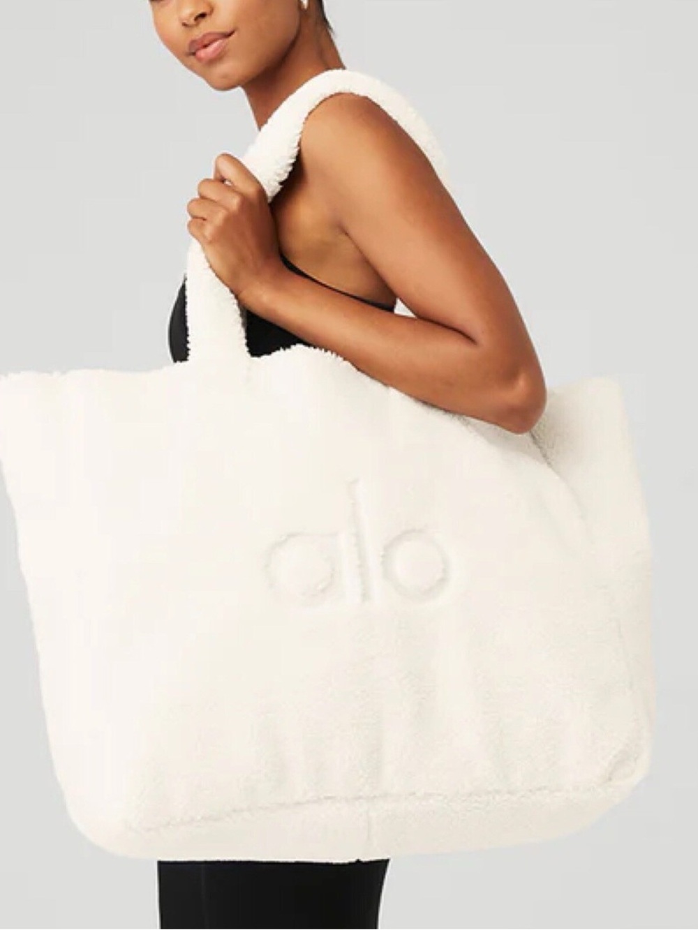 ALO Yoga Ivory Sherpa Tote Bag